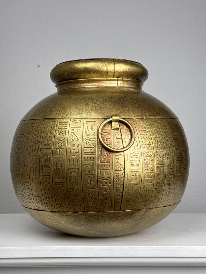 Aegyptische Vase mit Hieroglyphen (Metall)