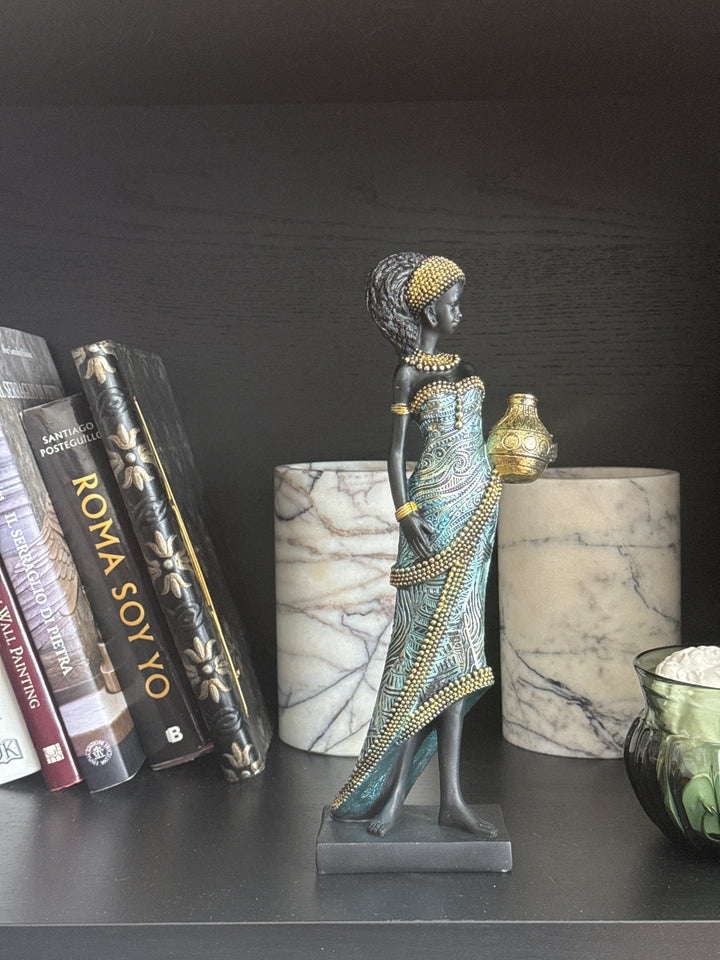 Afrikanische Frau Statue – Wasserträgerin Skulptur