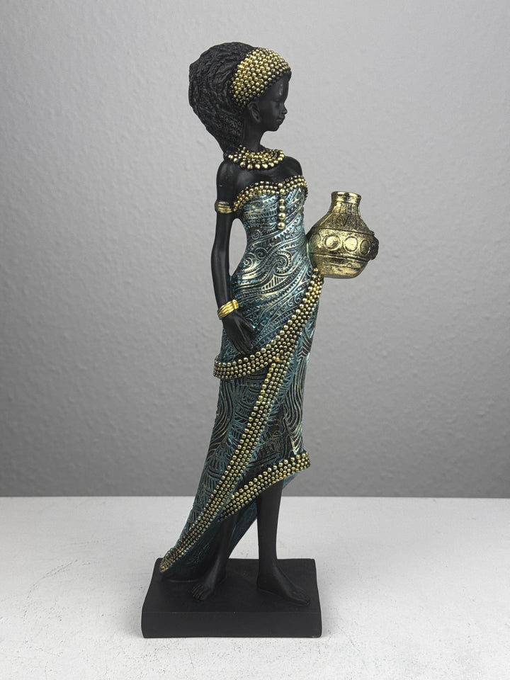 Afrikanische Frau Statue – Wasserträgerin Skulptur