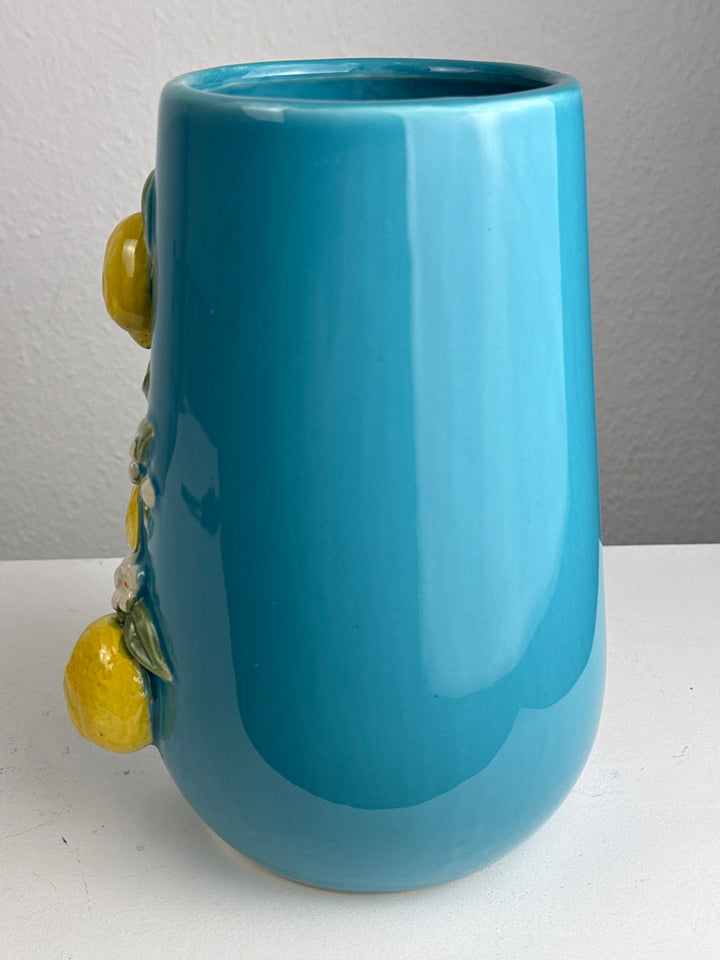 Zitronenblüten Vase (Italienische Keramik)