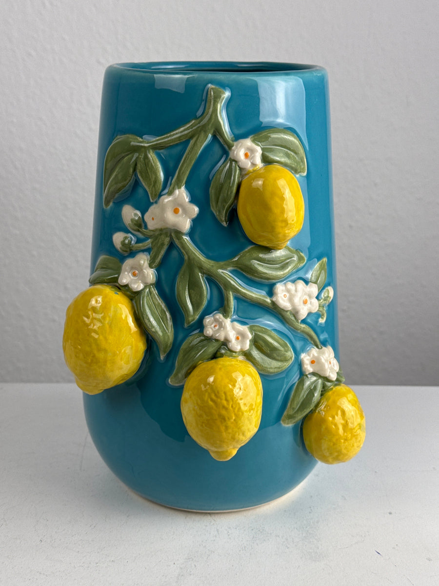 Zitronenblüten Vase (Italienische Keramik)