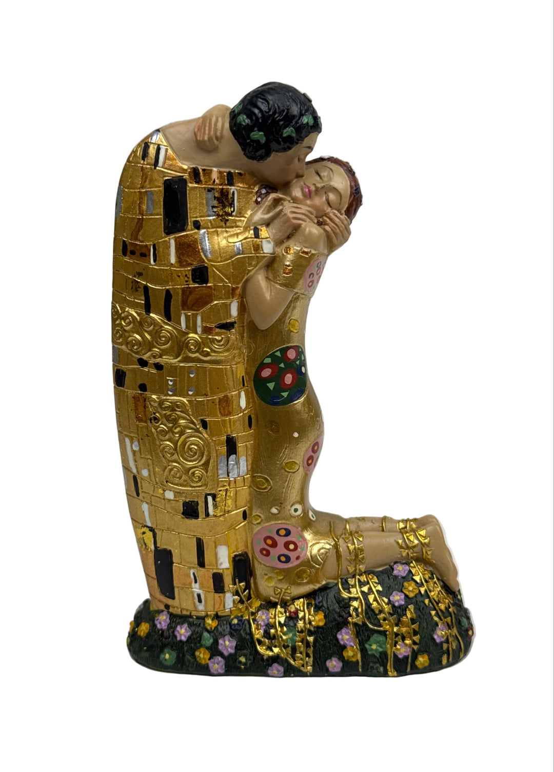 Liebes Skulptur – Der Kuss von Klimt (Klein, Liebespaar Statue)