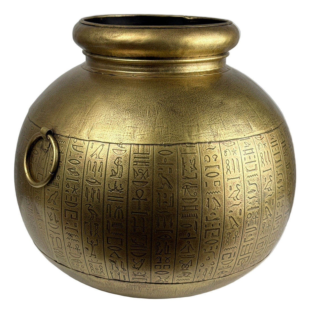 Aegyptische Vase mit Hieroglyphen (Metall)