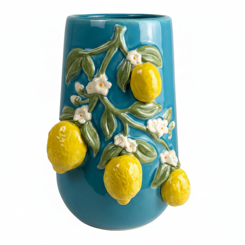 Zitronenblüten Vase (Italienische Keramik)