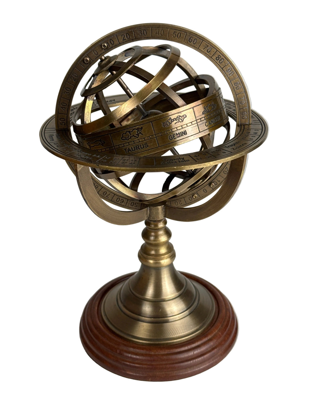 Grosse Armillarsphäre (Messing Skulptur)