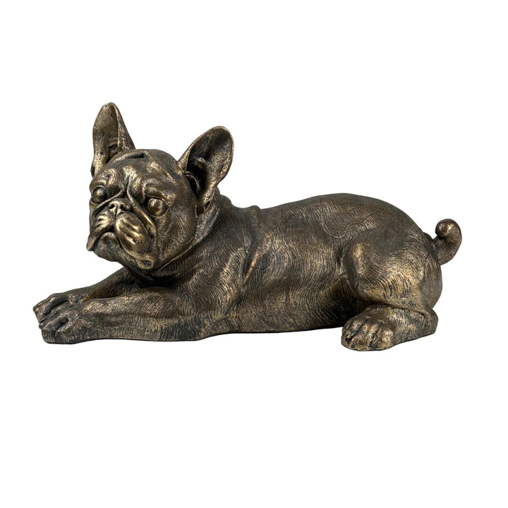 Liegende Bulldogge Statue (Bronzefinish Skulptur)