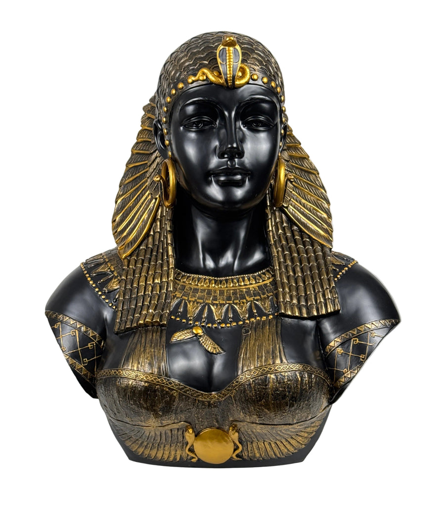 Kleopatra Büste – Königin von Aegypten (Schwarz und Gold)