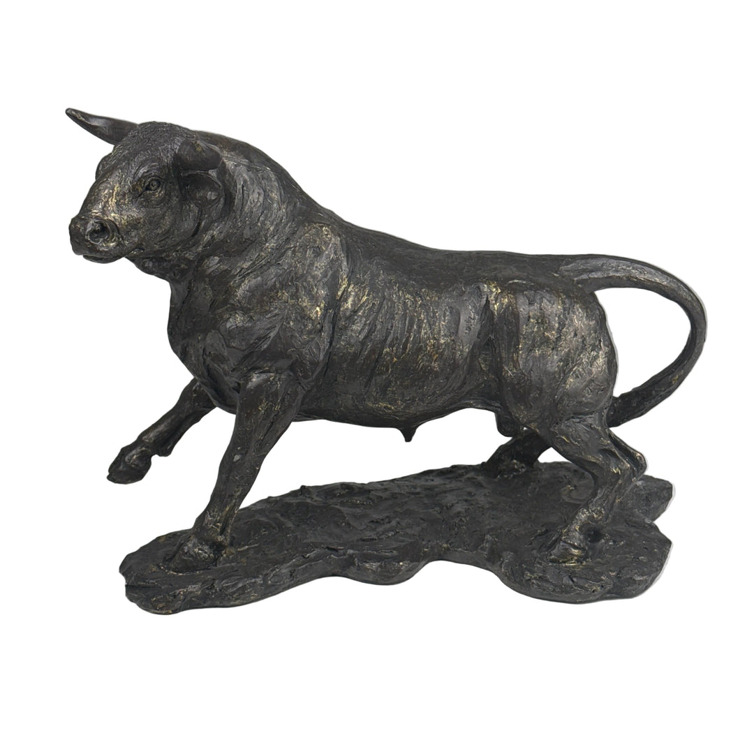Stier Statue – Symbol für Stärke (Messing Schwarzfinish)