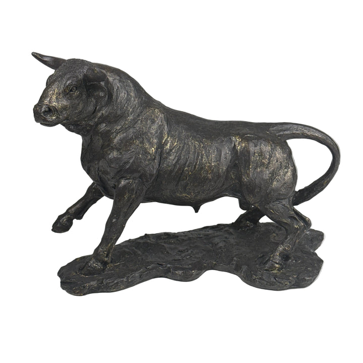 Stier Statue – Symbol für Stärke (Messing Schwarzfinish)