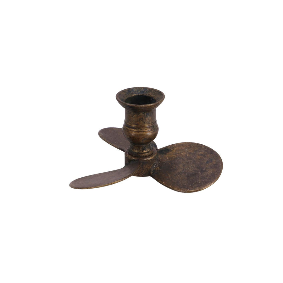 Propeller Kerzenhalter (patinierter Messing)