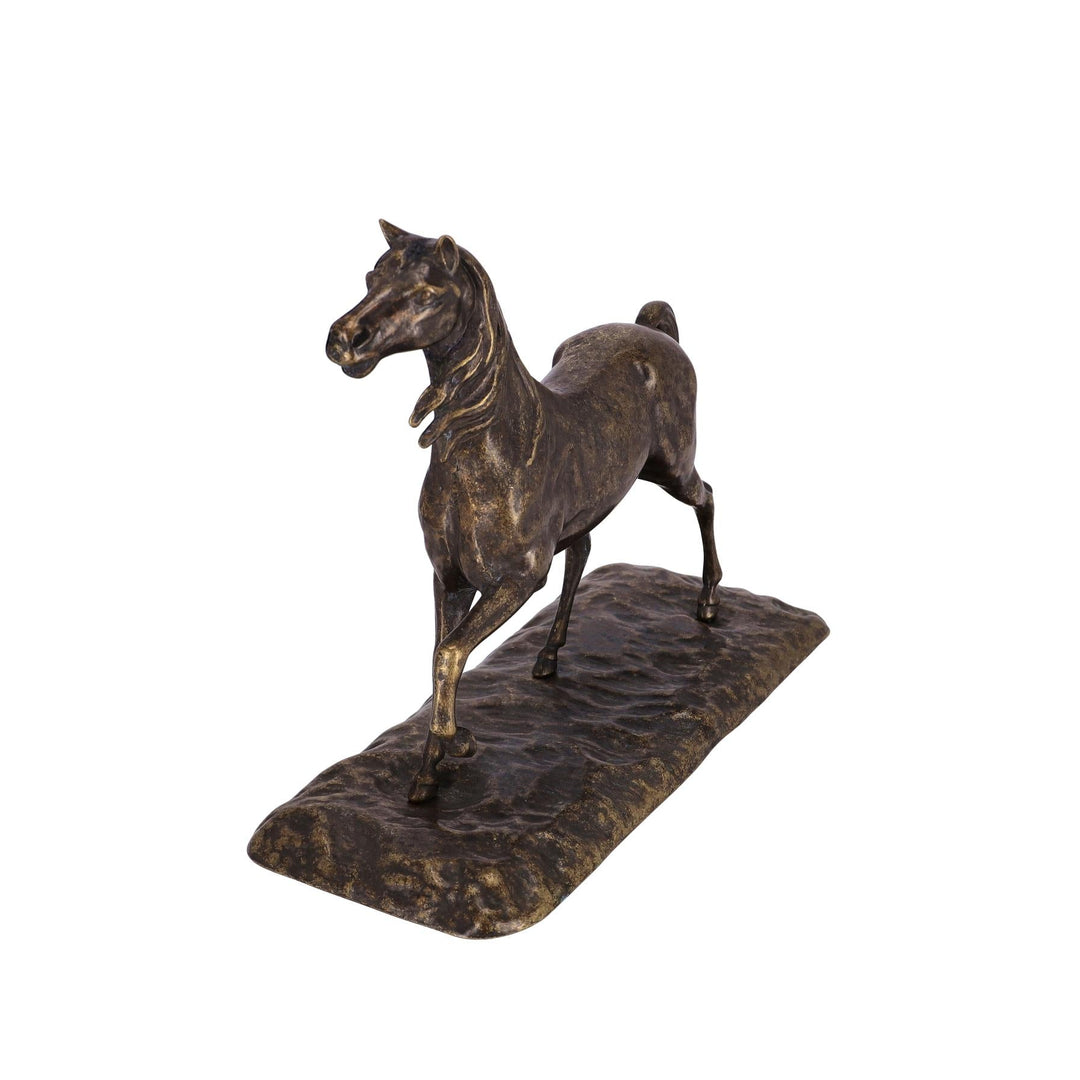 Grosse Pferd Skulptur (patinierter Messing)