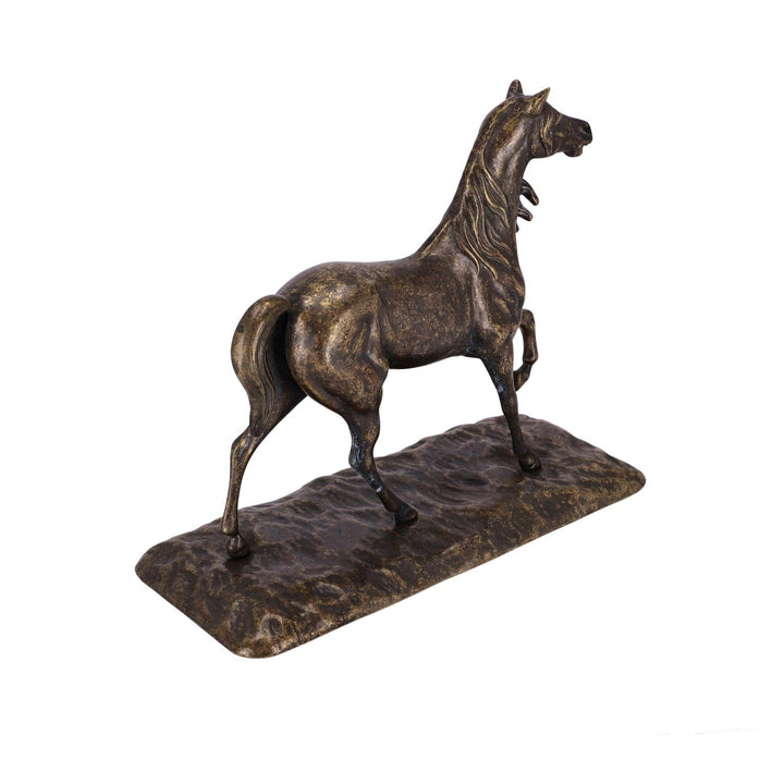 Grosse Pferd Skulptur (patinierter Messing)