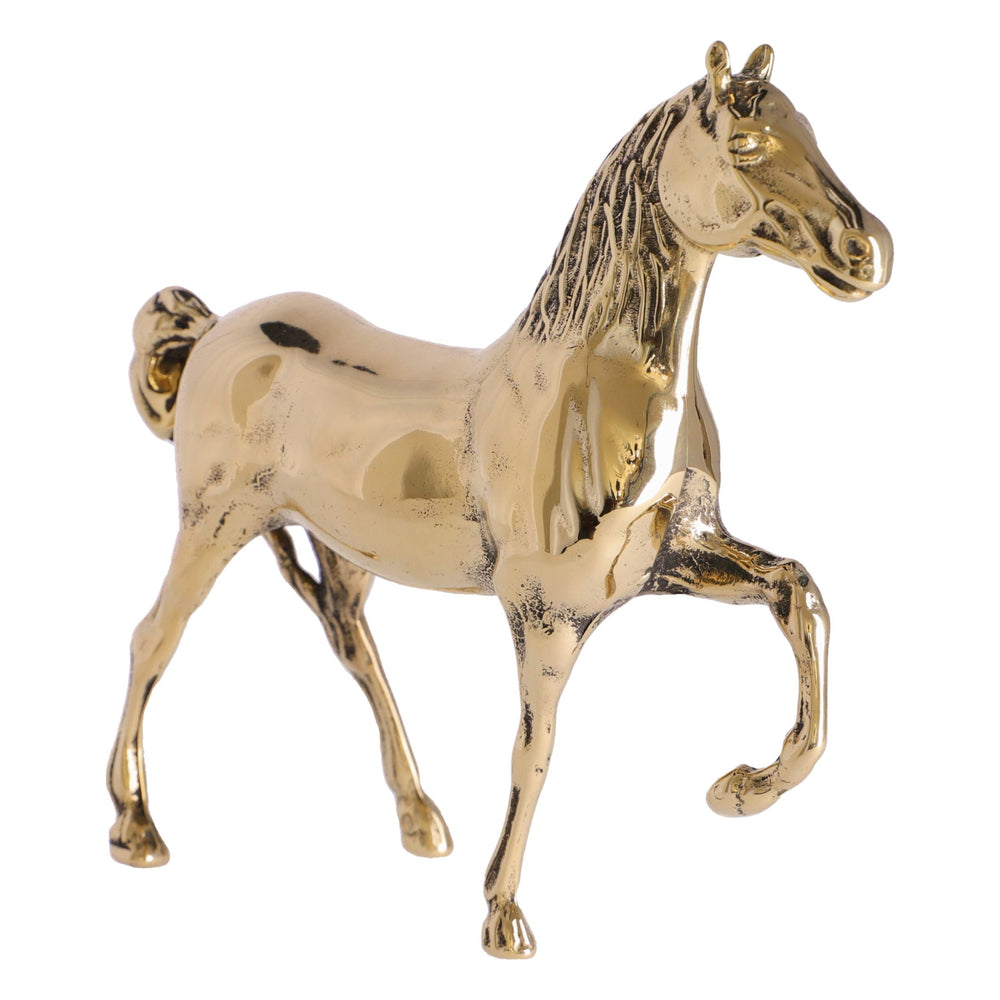 Pferd Skulptur (polierter Messing)