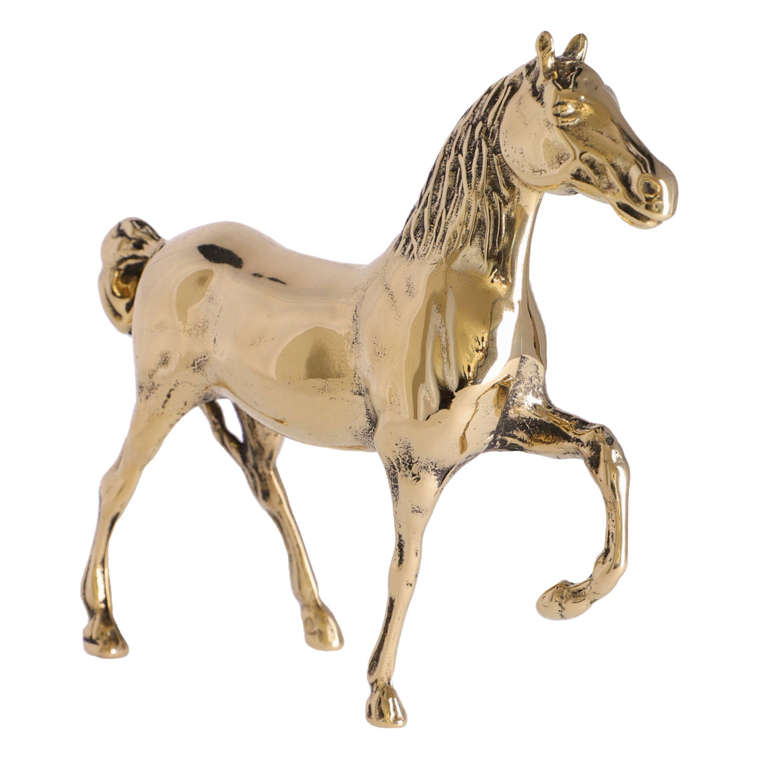 Pferd Skulptur (polierter Messing)