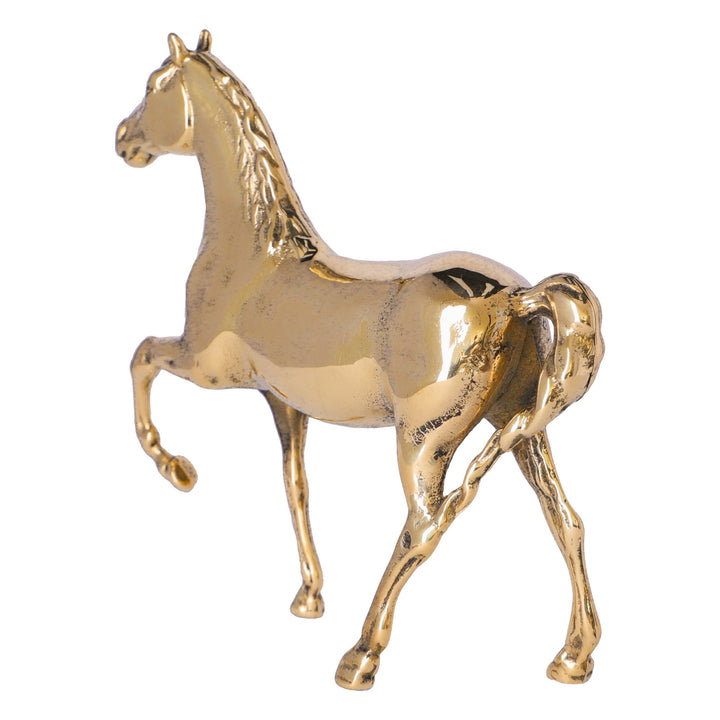 Pferd Skulptur (polierter Messing)