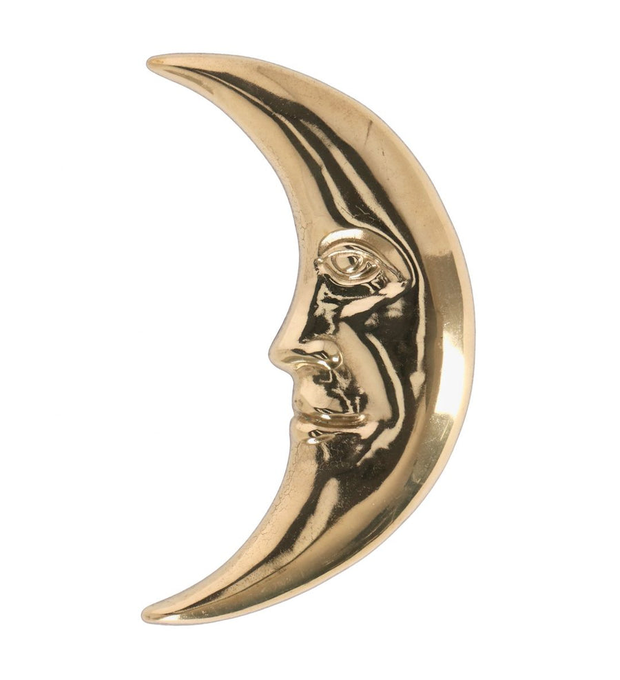 Italienische Mond Wanddeko (Messing)