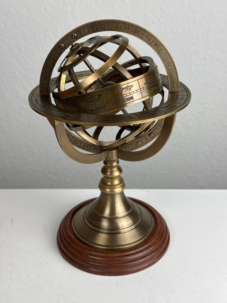 Grosse Armillarsphäre (Messing Skulptur)