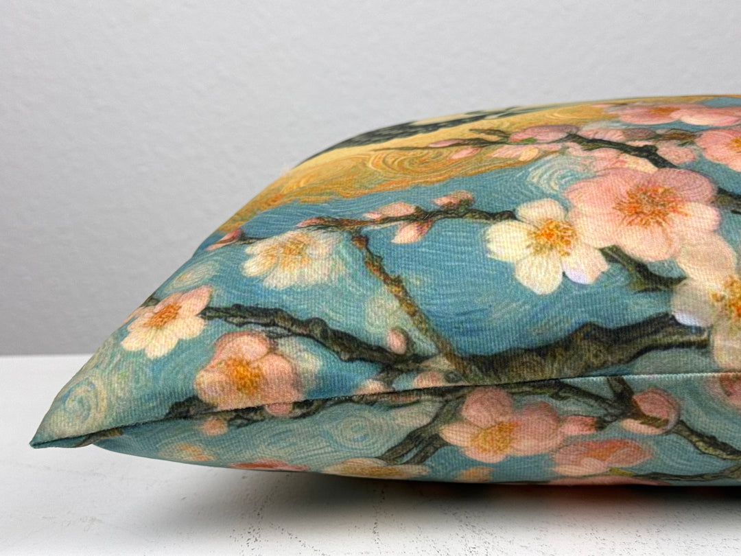 Buddha Kissenbezug mit Kirschblüten (Zen Meditationskissen)