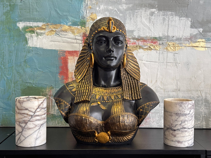 Kleopatra Büste – Königin von Aegypten (Schwarz und Gold)