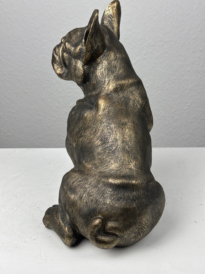 Sitzende Bulldogge Statue (Bronzefinish Skulptur)