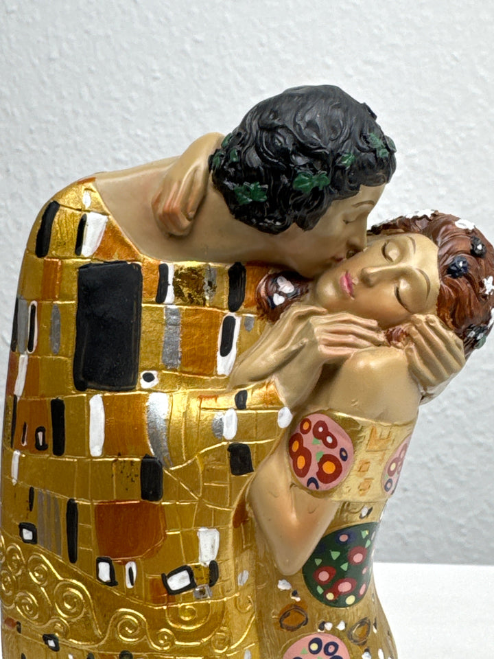 Liebes Skulptur – Der Kuss von Klimt (Liebespaar Statue)
