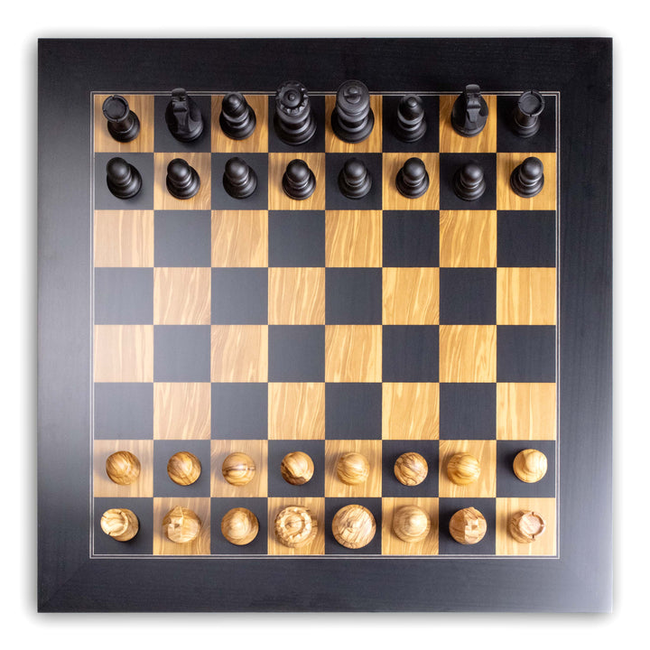 Turnier Staunton Schachset – Edles Olivenholz – Mit Eleganter Geschenkbox
