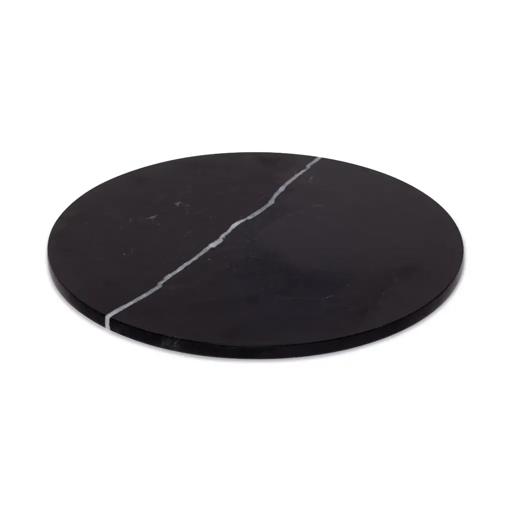 Rundes Marmor Tablett (Schwarz)