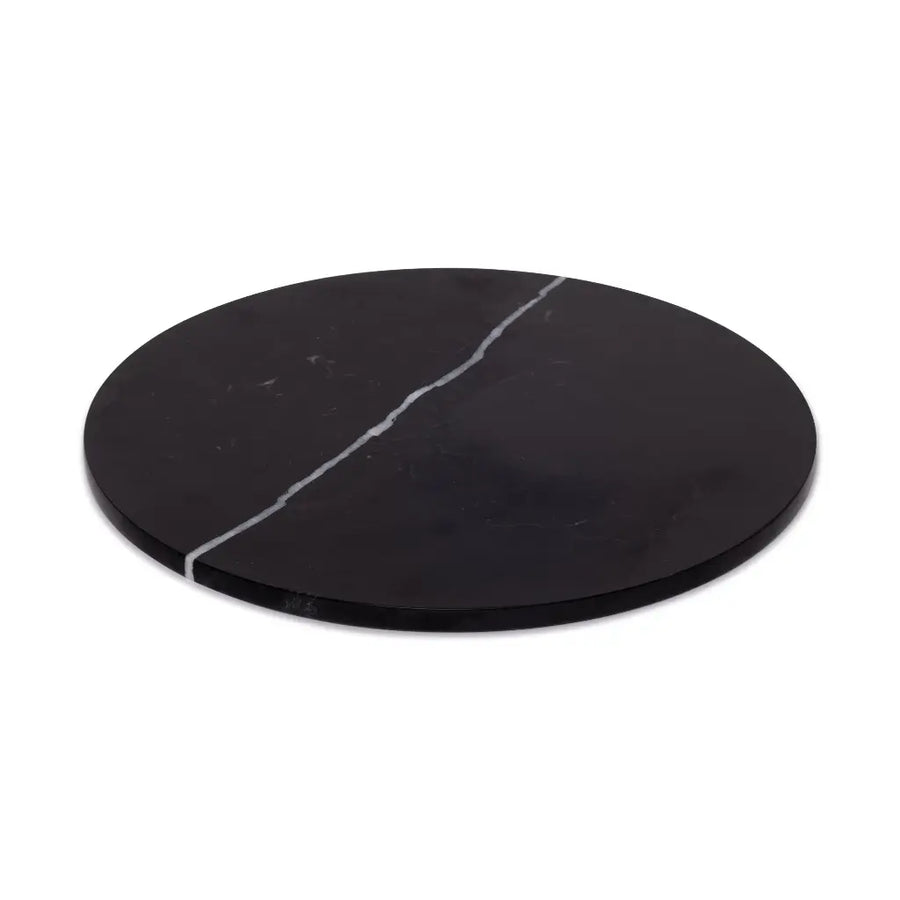 Rundes Marmor Tablett (Schwarz)