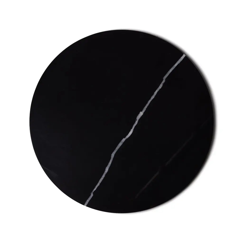 Rundes Marmor Tablett (Schwarz)