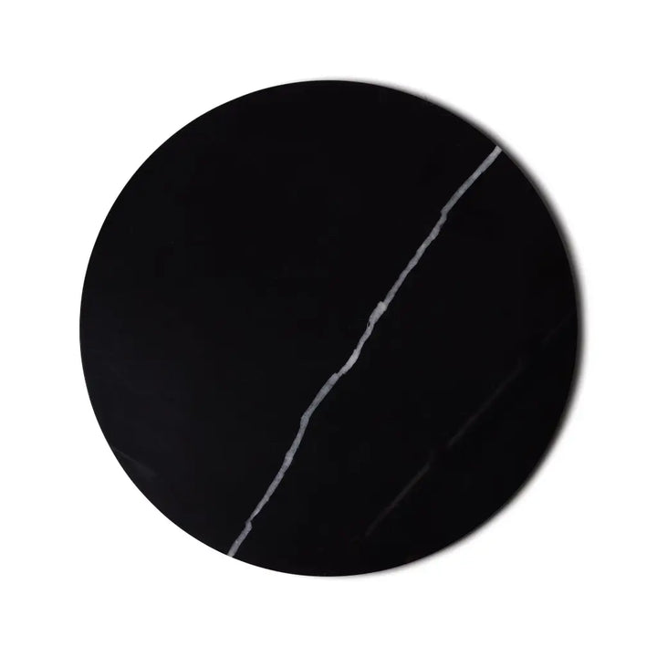 Rundes Marmor Tablett (Schwarz)