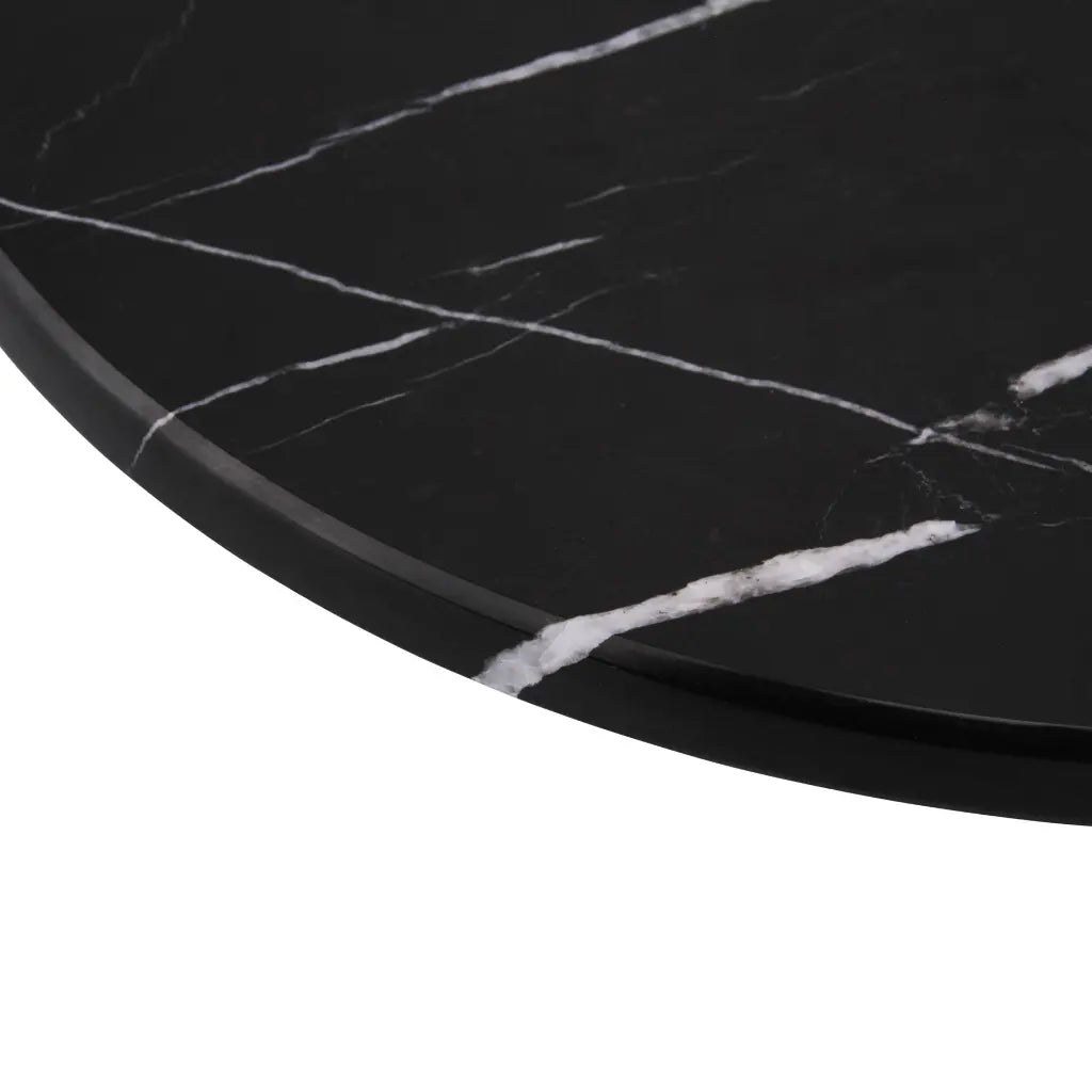 Rundes Marmor Tablett (Schwarz)