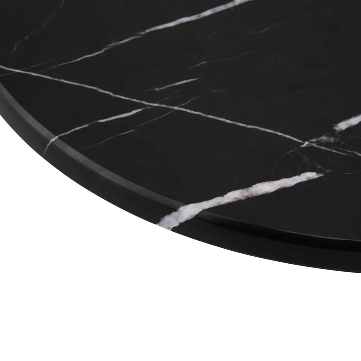 Rundes Marmor Tablett (Schwarz)