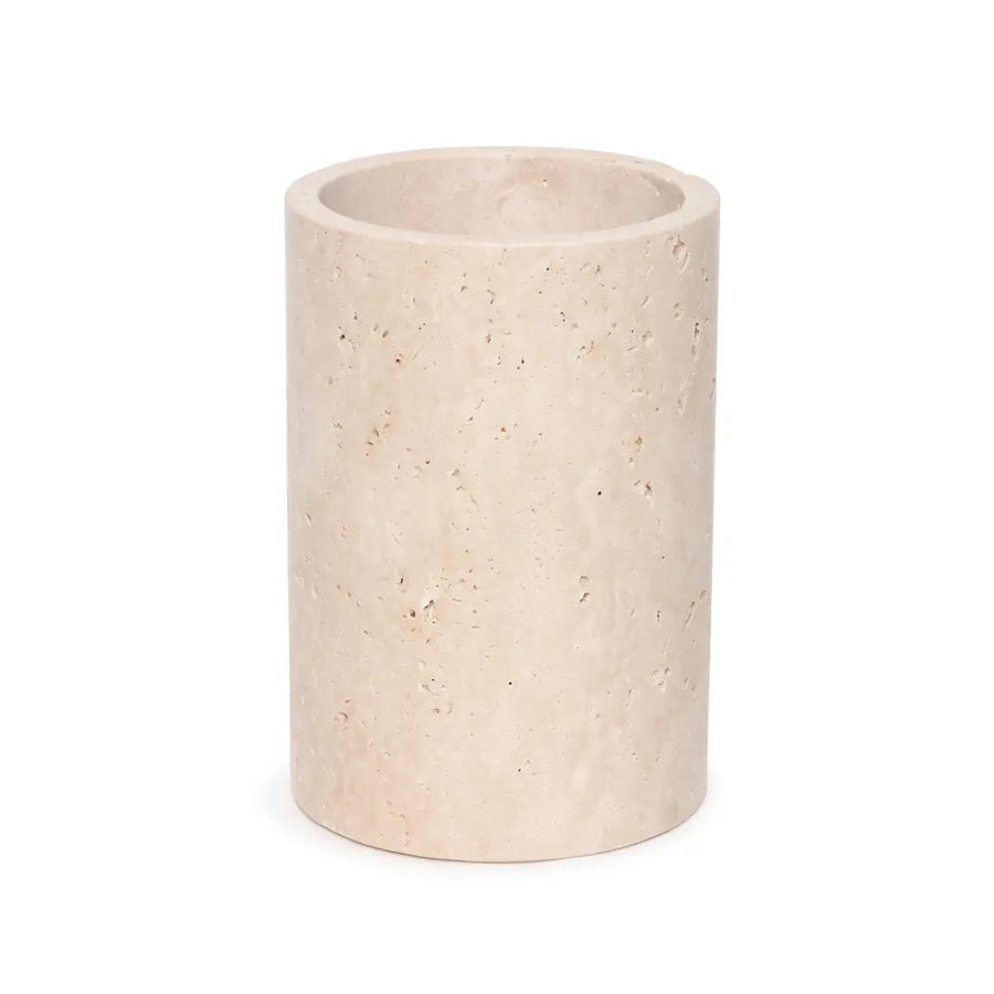 Travertin Stein Vase / Flaschenkuehler