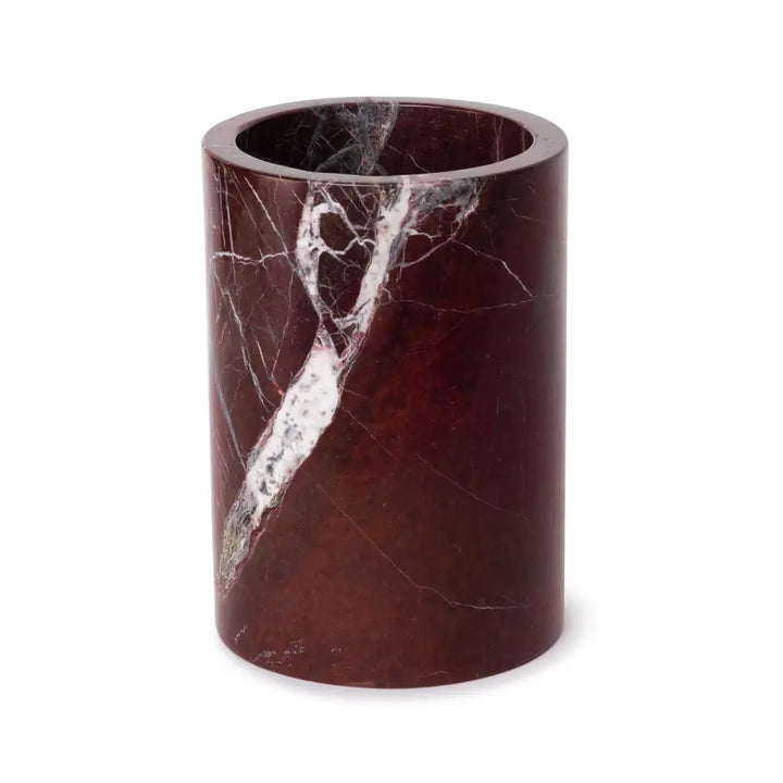 Rote Marmor Vase / Flaschenkuehler