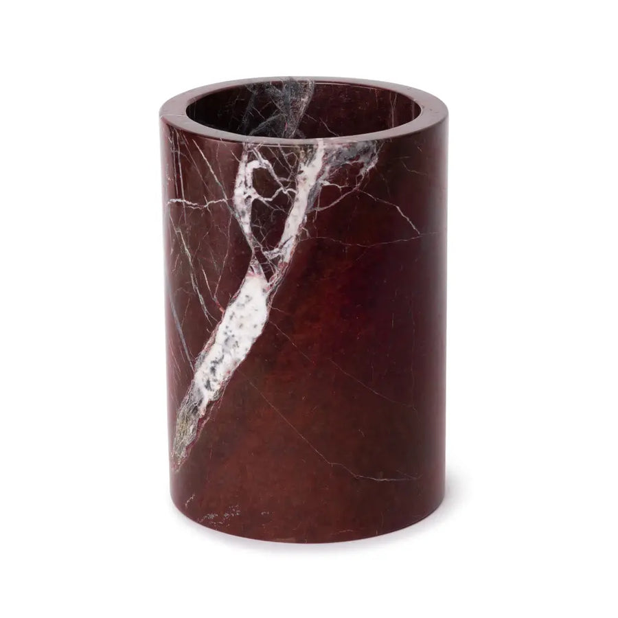 Rote Marmor Vase / Flaschenkuehler
