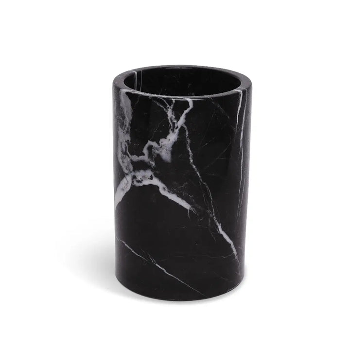 Schwarze Marmor Vase / Flaschenkuehler