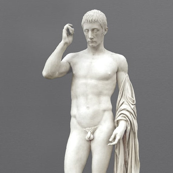 Roemischer Patrizier Lebensgrosse Statue