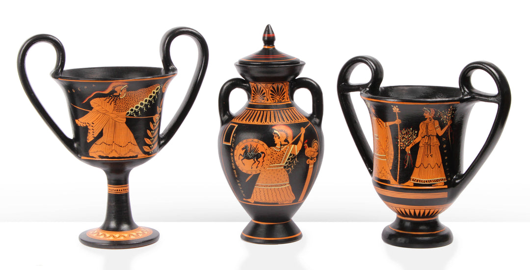 Antike griechische rotfigurige panathenaeische Amphore mit Athena
