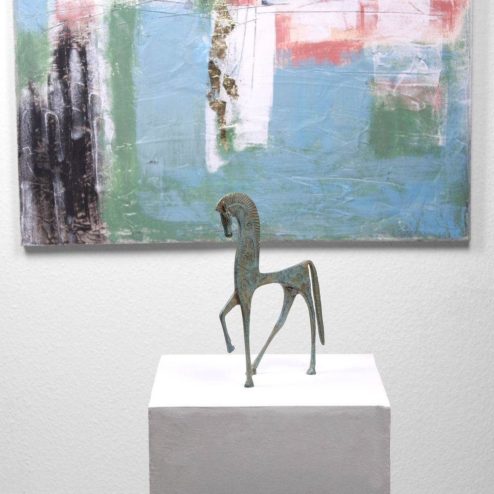 Griechisches Pferd Statue (Bronze, Groß)