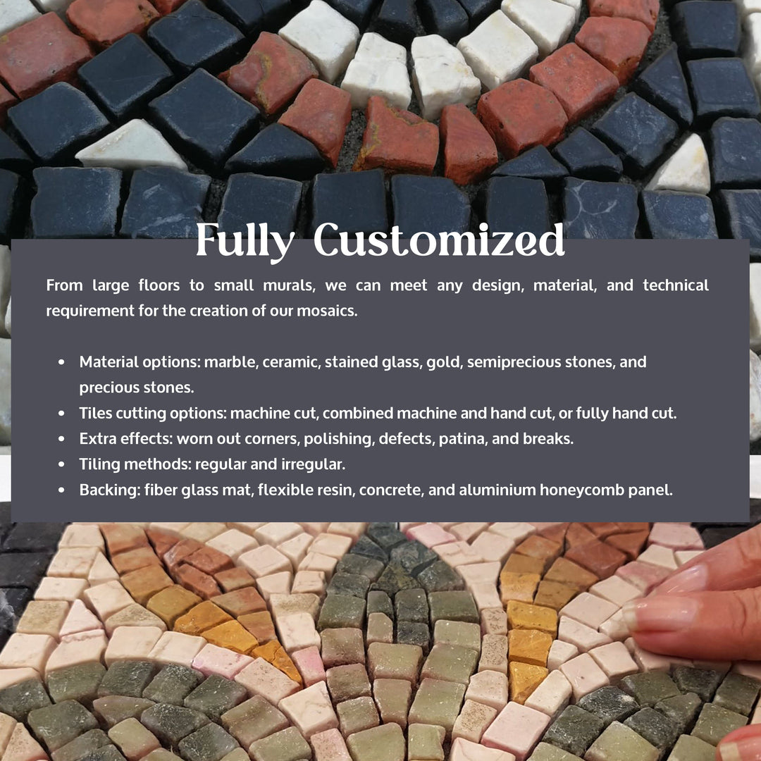 Geometrisches Fries Marmor-Mosaik