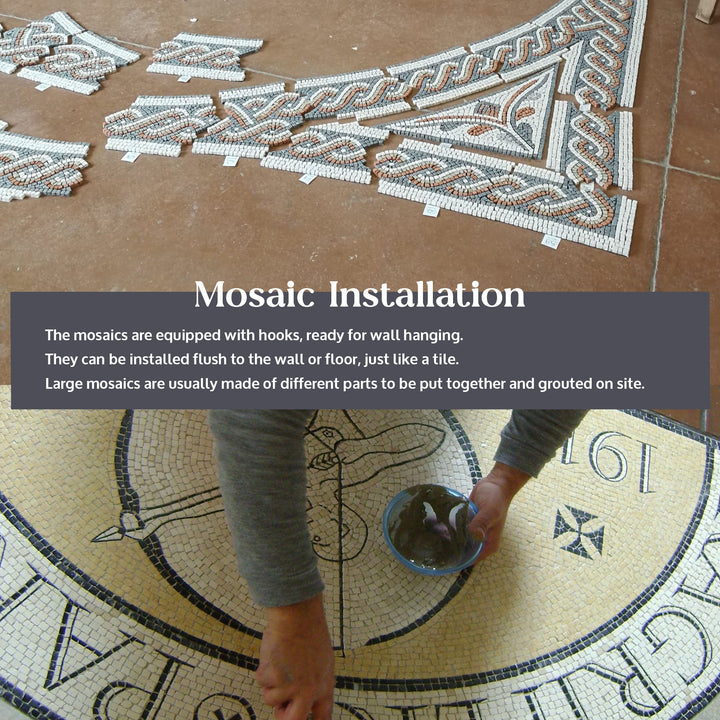 Der Kuss Zeitgenössisches Marmor-Mosaik (Klimt)