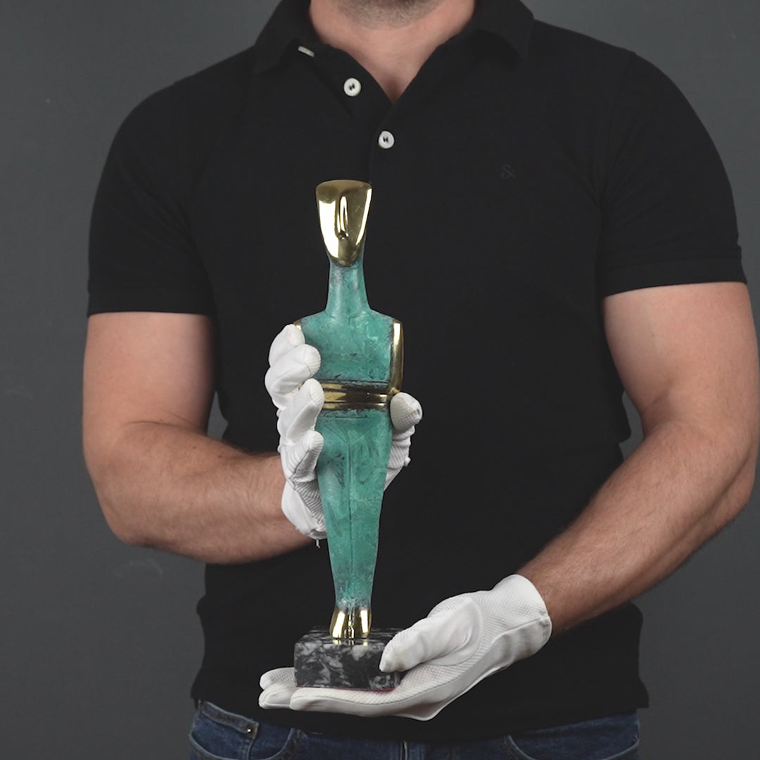 Kykladisches Idol (Messing Skulptur)