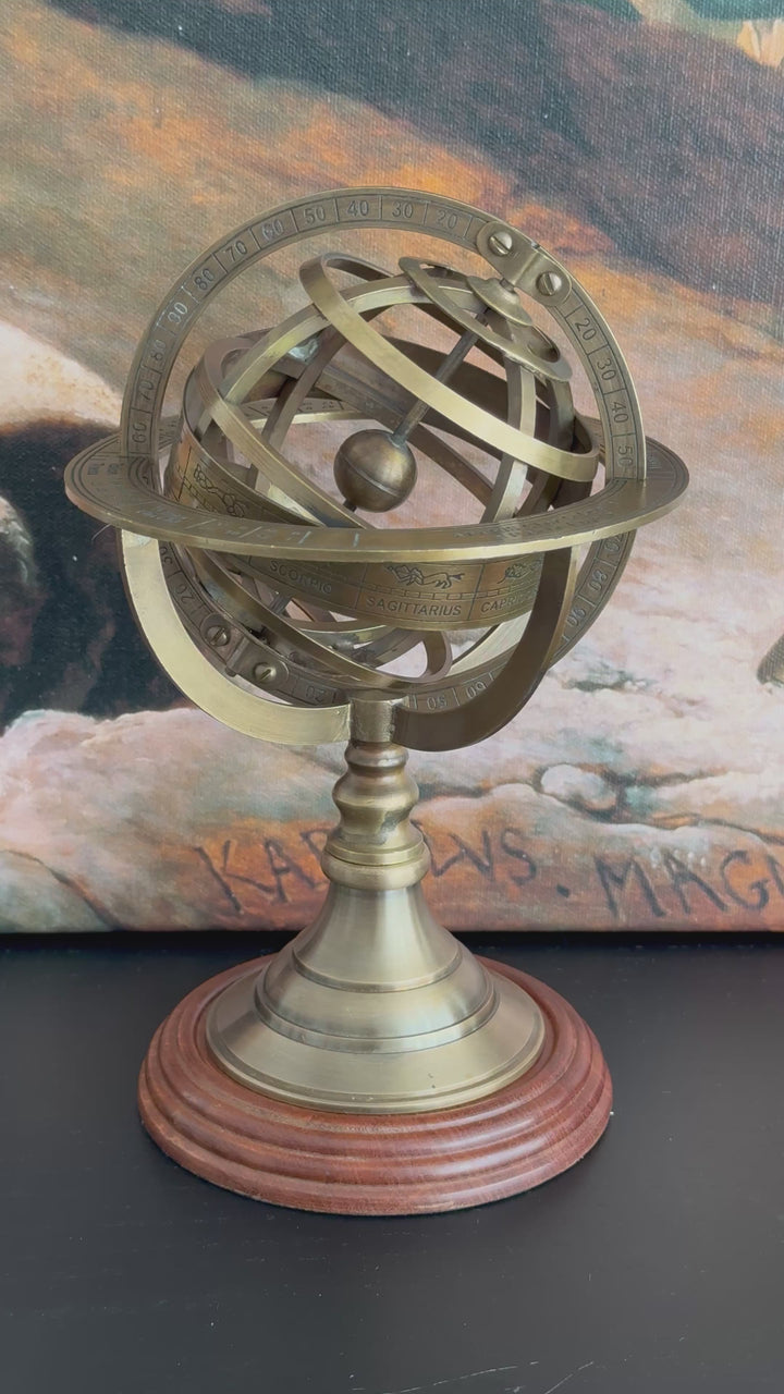Grosse Armillarsphäre (Messing Skulptur)
