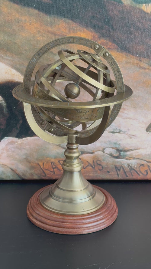 Grosse Armillarsphäre (Messing Skulptur)