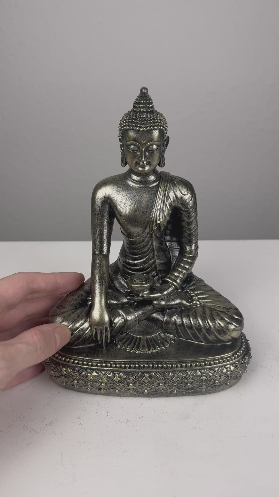 Meditierender Buddha Statue (Bronzefinish Skulptur)