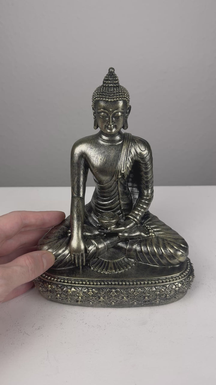 Meditierender Buddha Statue (Bronzefinish Skulptur)