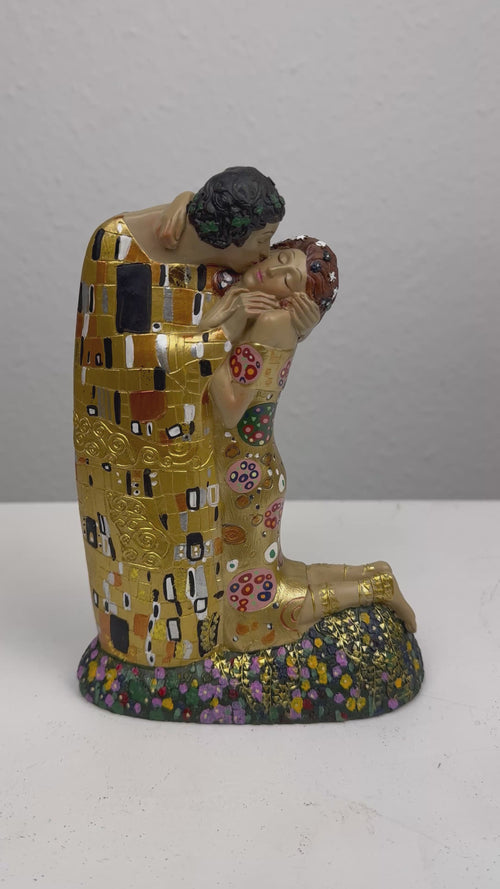 Liebes Skulptur – Der Kuss von Klimt (Liebespaar Statue)