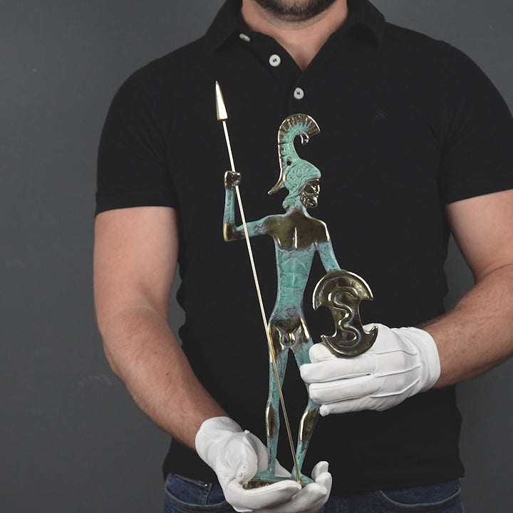 Leonidas – Griechischer Krieger (Messing Skulptur)