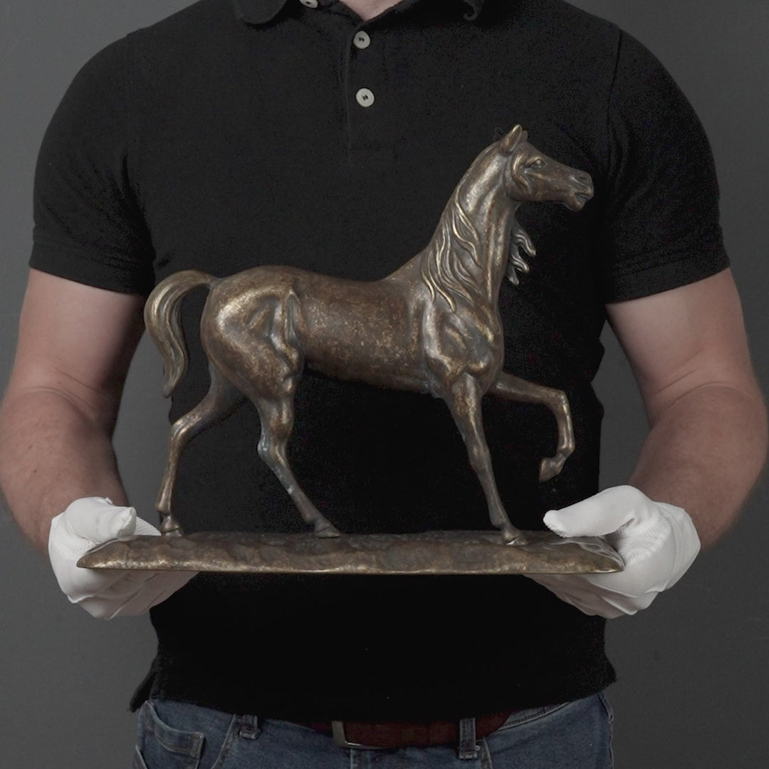 Grosse Pferd Skulptur (patinierter Messing)