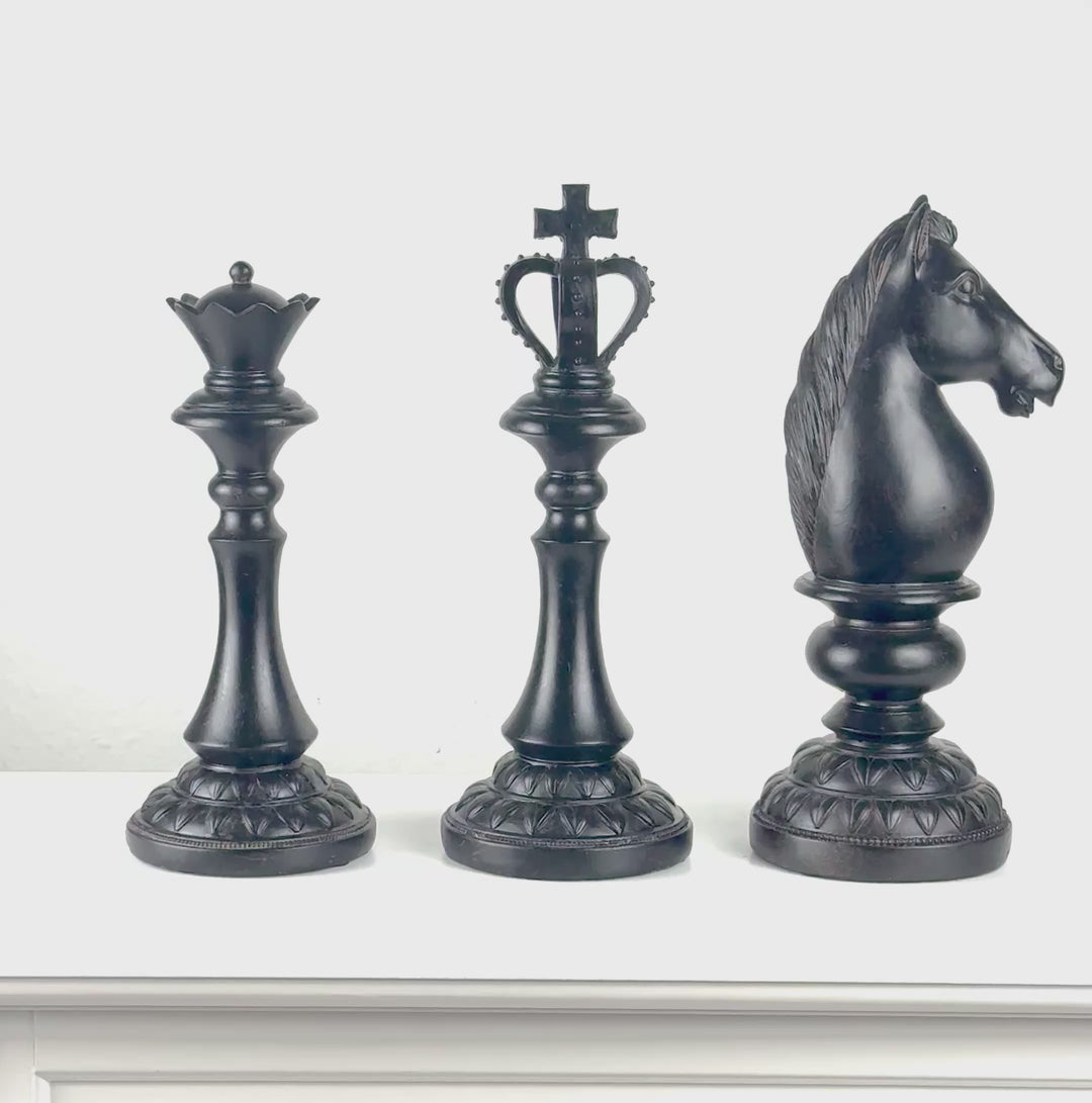 Schachfiguren Set (3-teilig, Kunstharz)